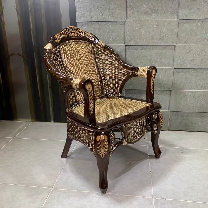 藤王阁古典藤编椅
