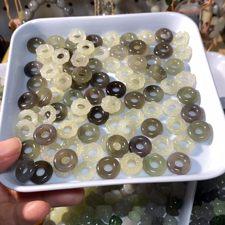 和田玉未镶嵌手链微瑕发5打包10个起