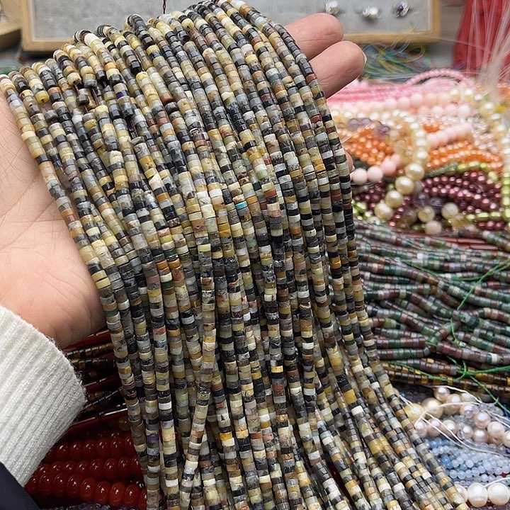 玛瑙/玉髓珠宝半成品未镶嵌一条4/2mm彼得石直切