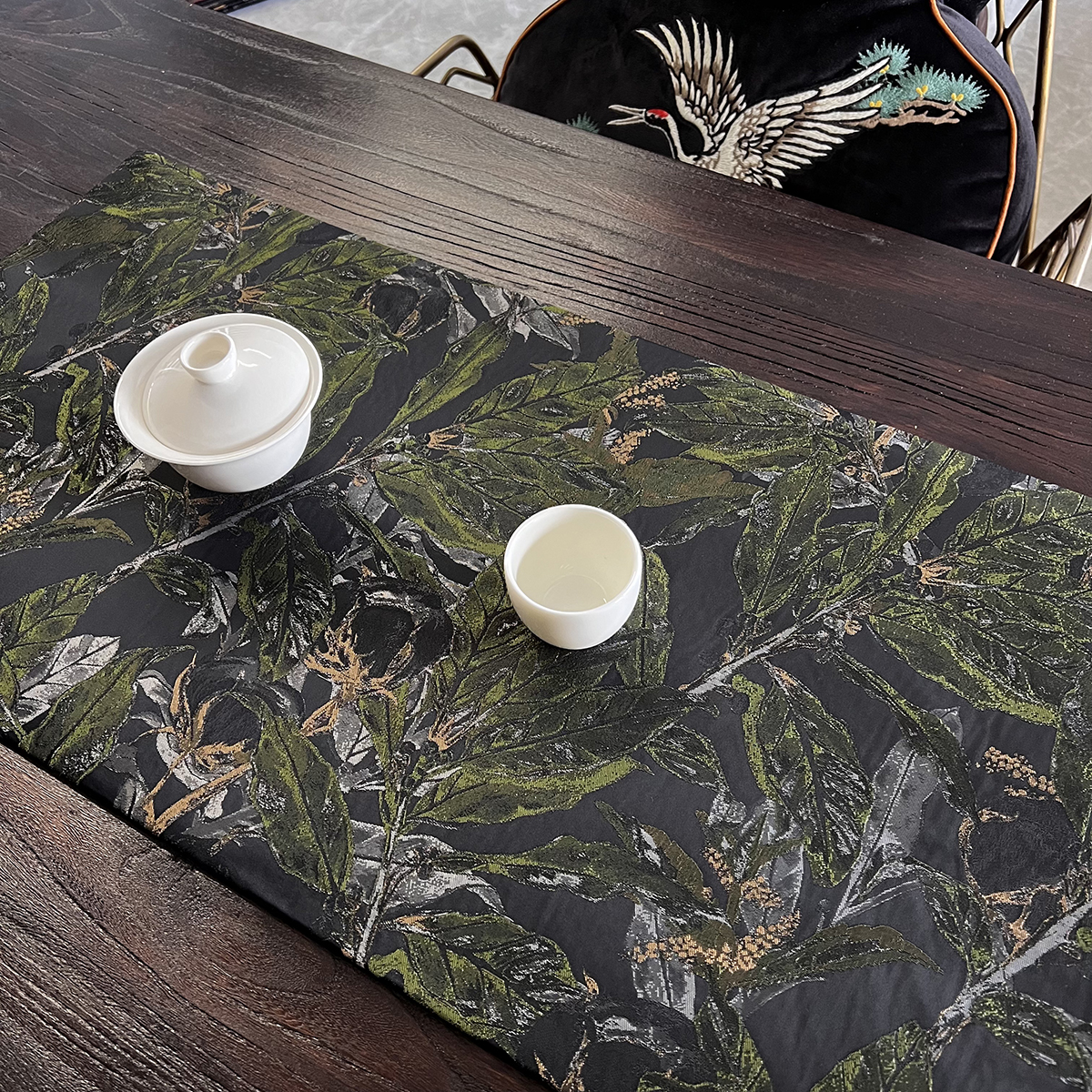 Z656织锦茶席，家里面料随便卖