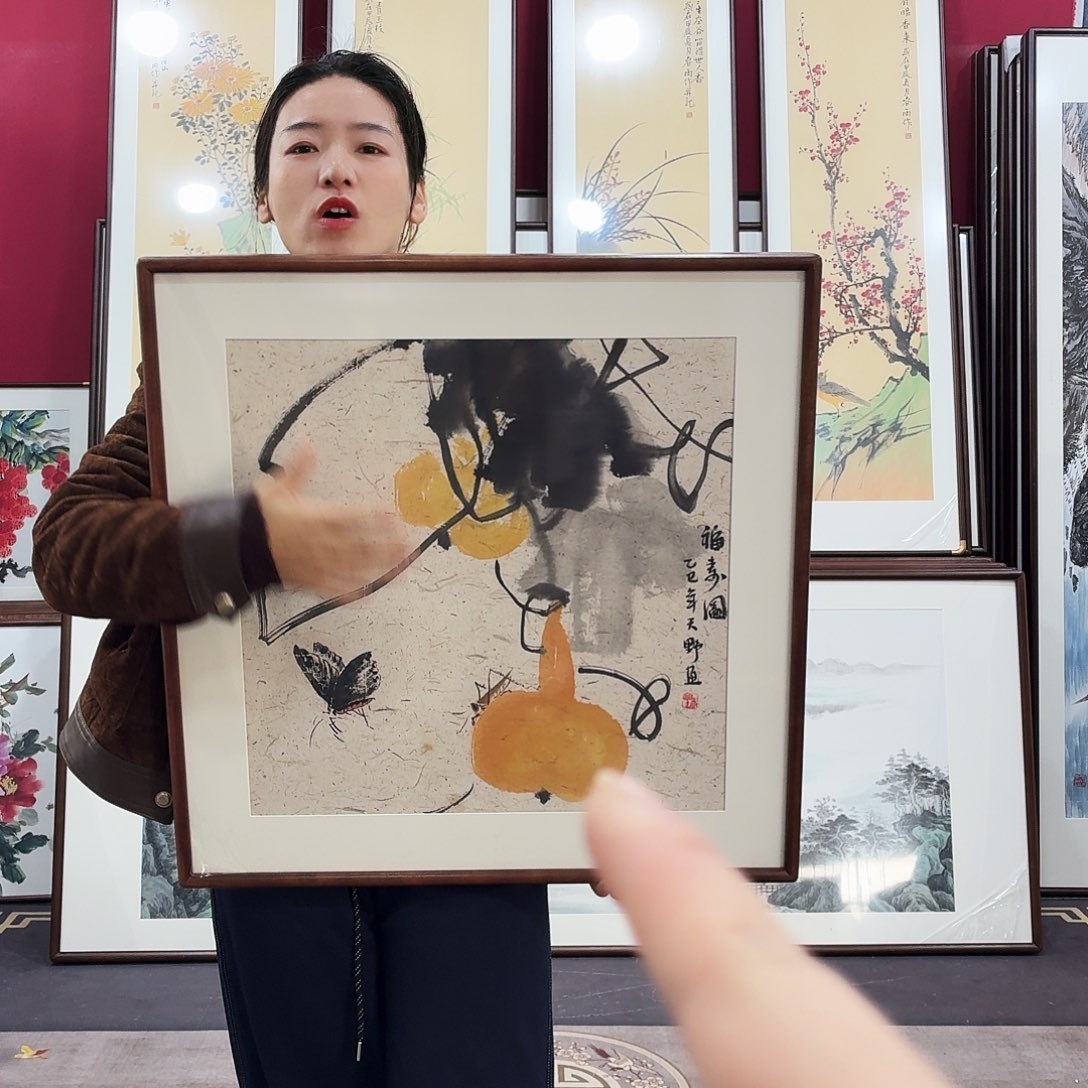 国画手绘作品60-60尺寸