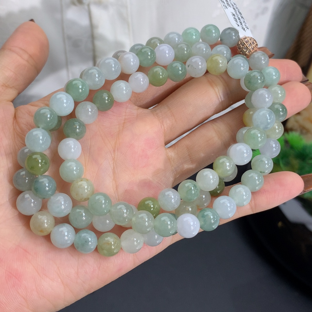 未镶嵌手串翡翠卡7.7胶润多宝项链