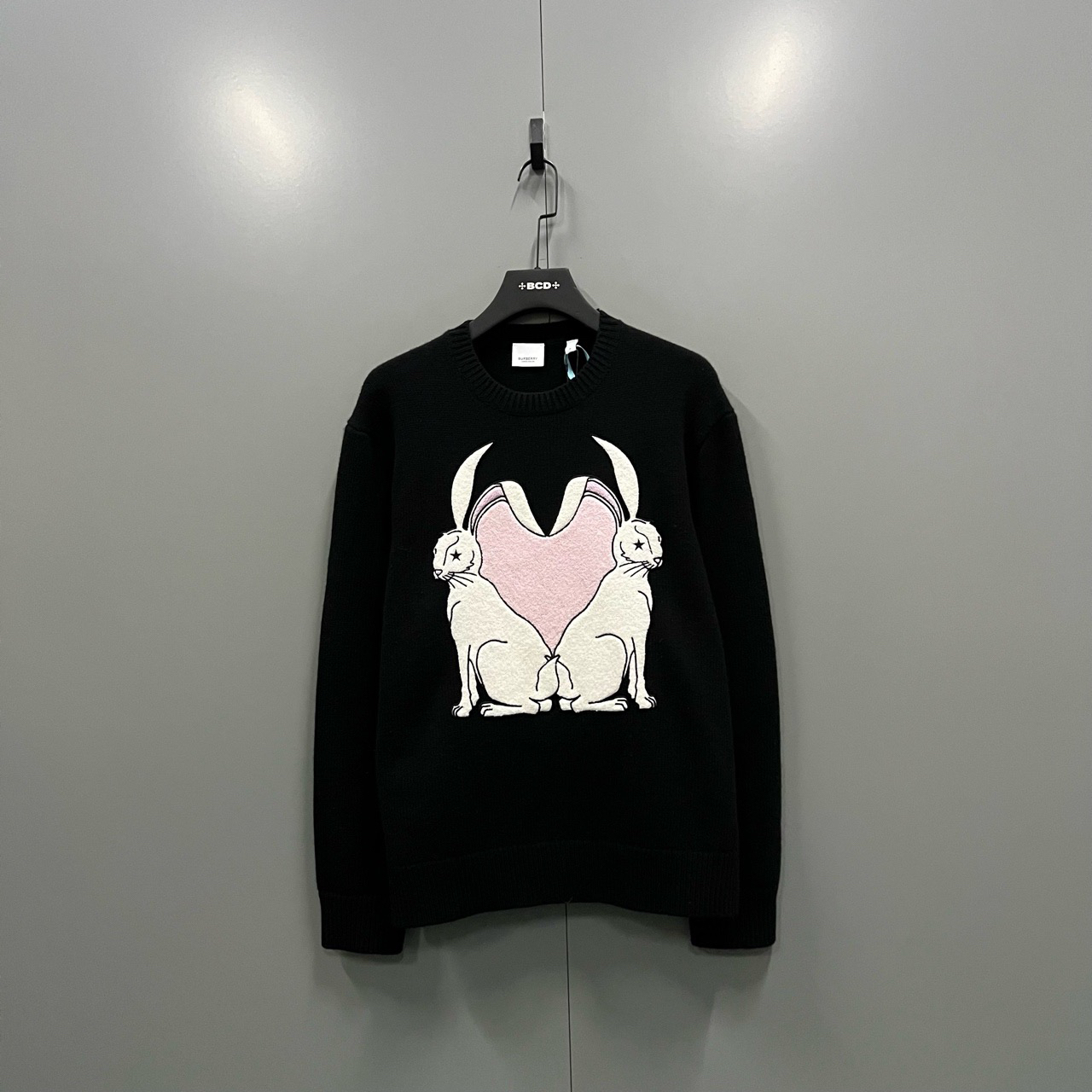 （bb）114 巴宝莉 新禧贺岁兔子刺绣针织衫 S码/95新/7206/205281