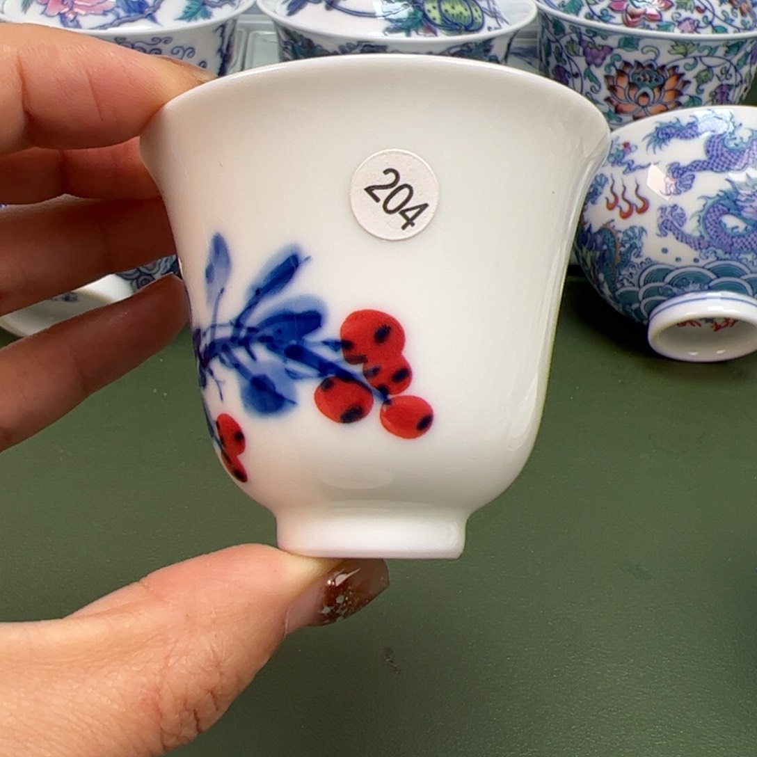 杯沙沙手工手绘茶具204