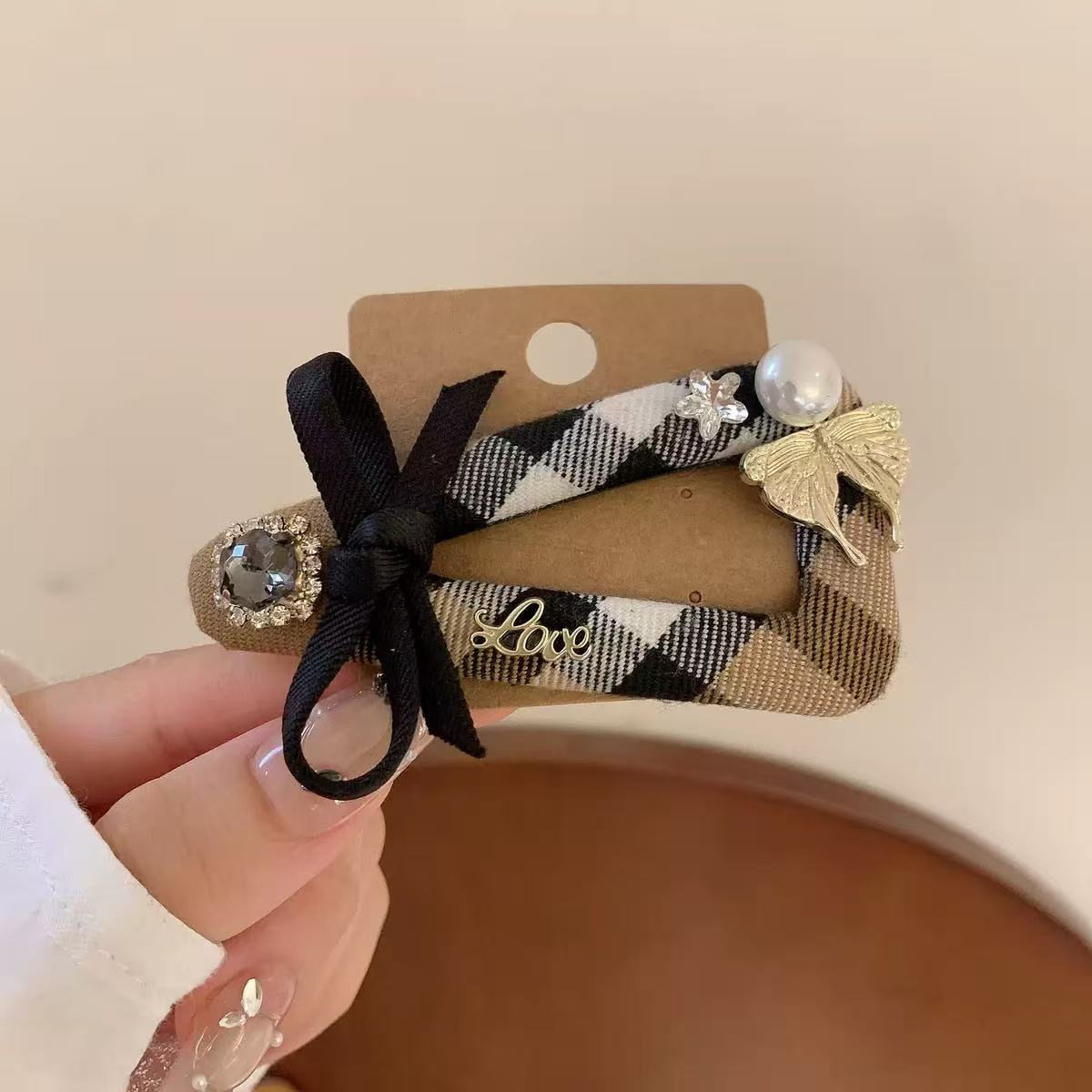 男女通用简约风边夹日韩法式发夹小香风气质头饰