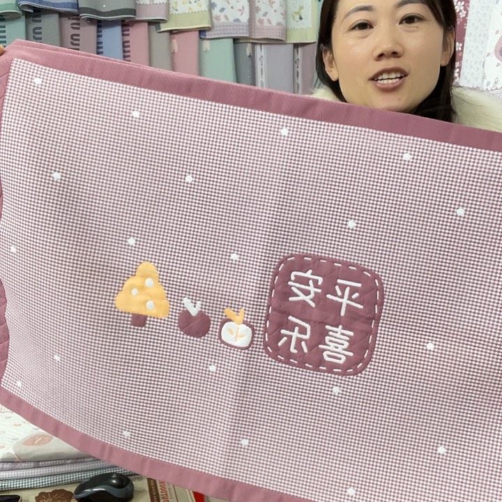 棉特价促销酒红色平安喜乐