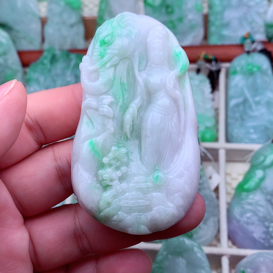 翡翠未镶嵌吊坠(不含链)