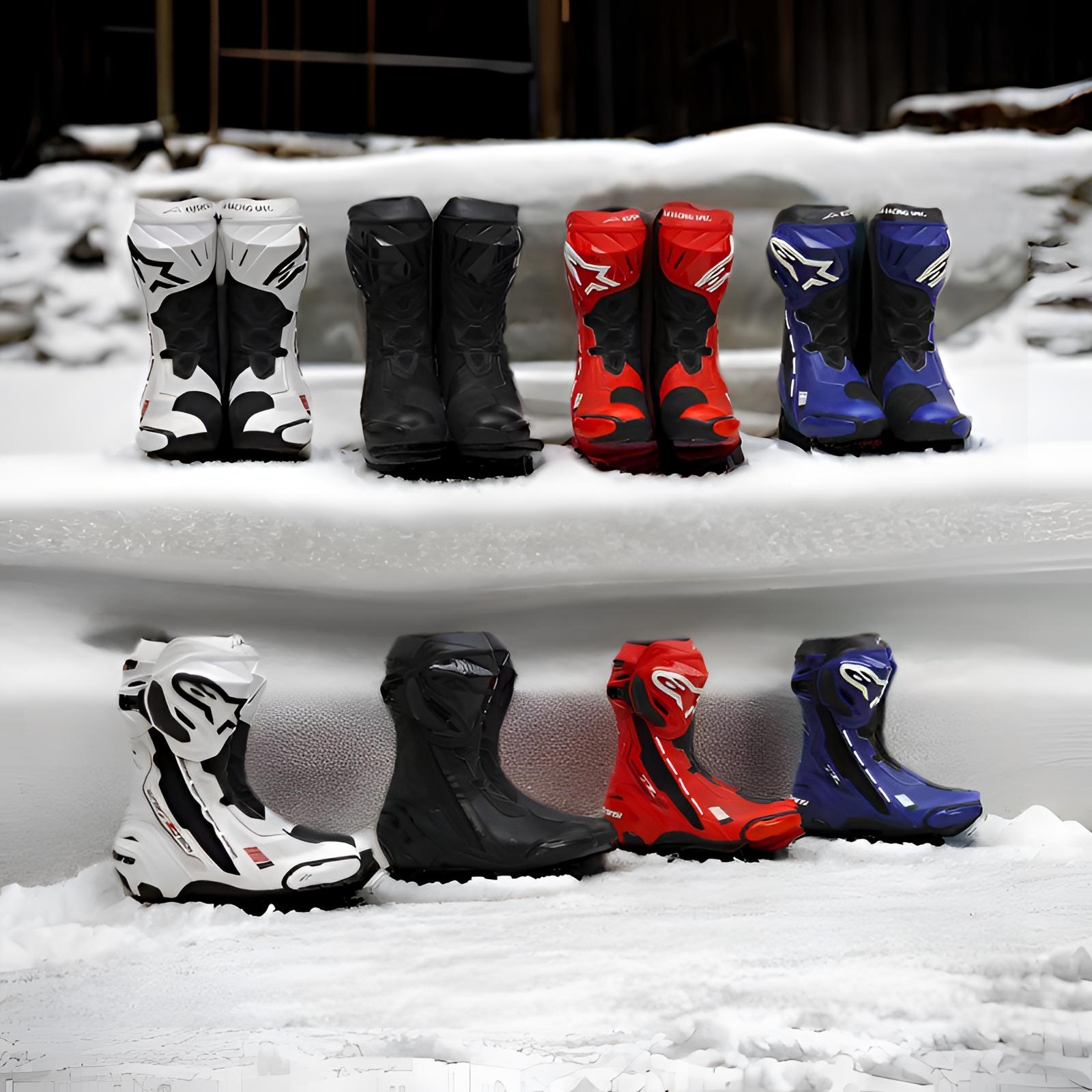 日本富士山联名A星SUPERTECHR摩托车骑行专业赛道赛车跑山防护靴