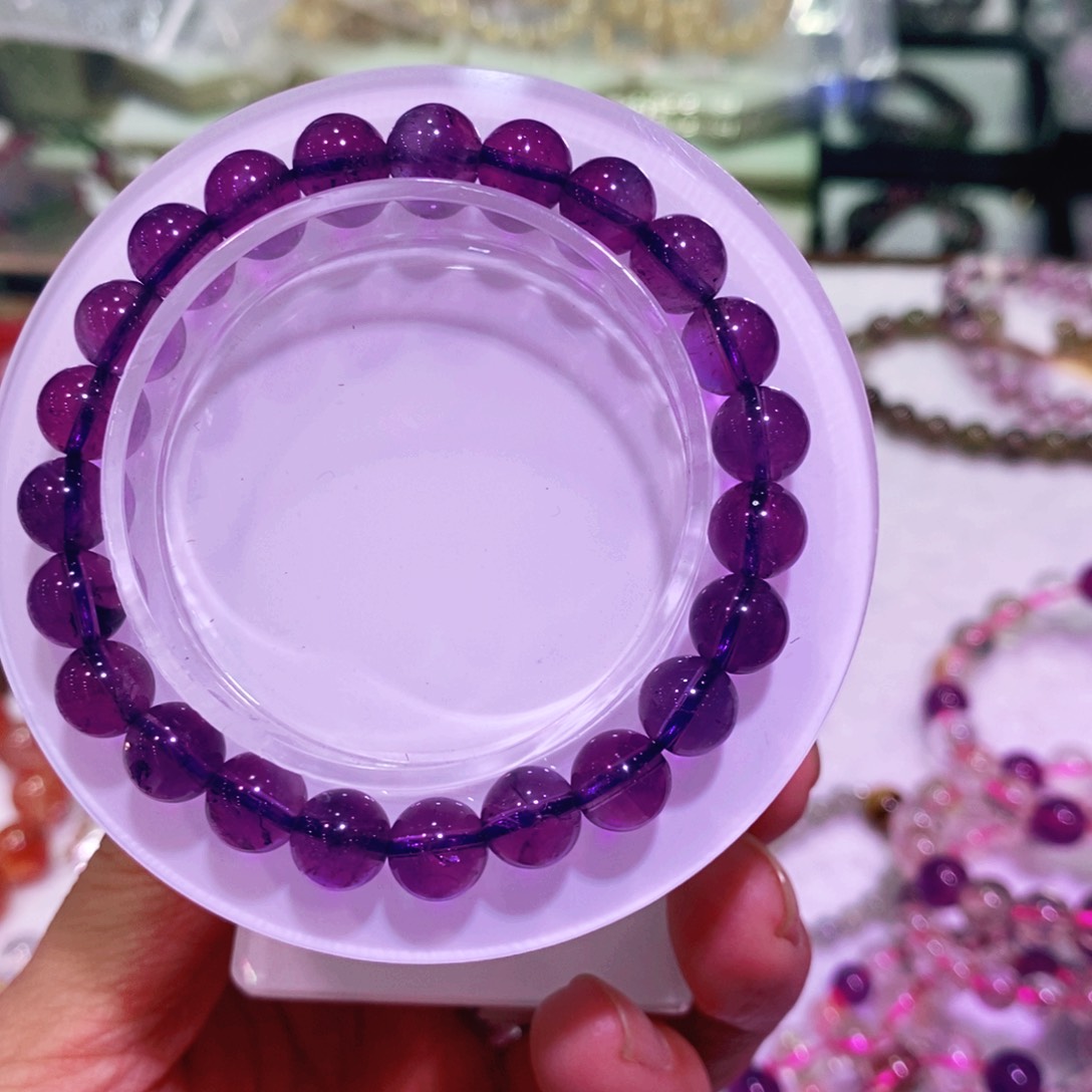 水晶手链未镶嵌乌拉圭紫水晶手链