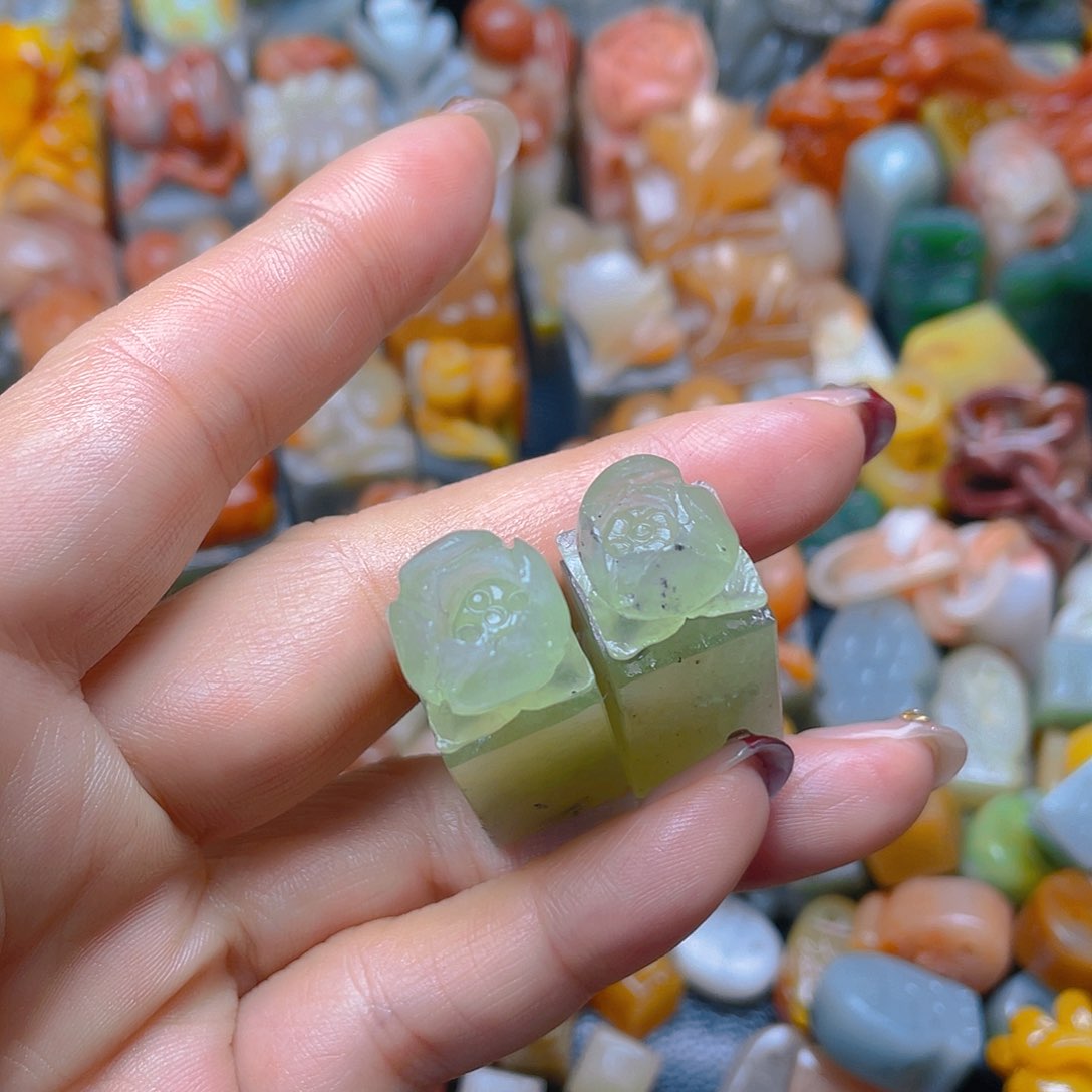 青田石印石花开富贵