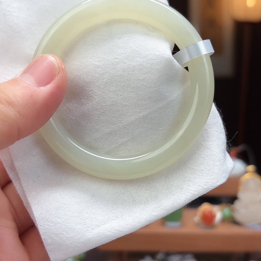 和田玉玉牌未镶嵌涂*乐cc48手镯53