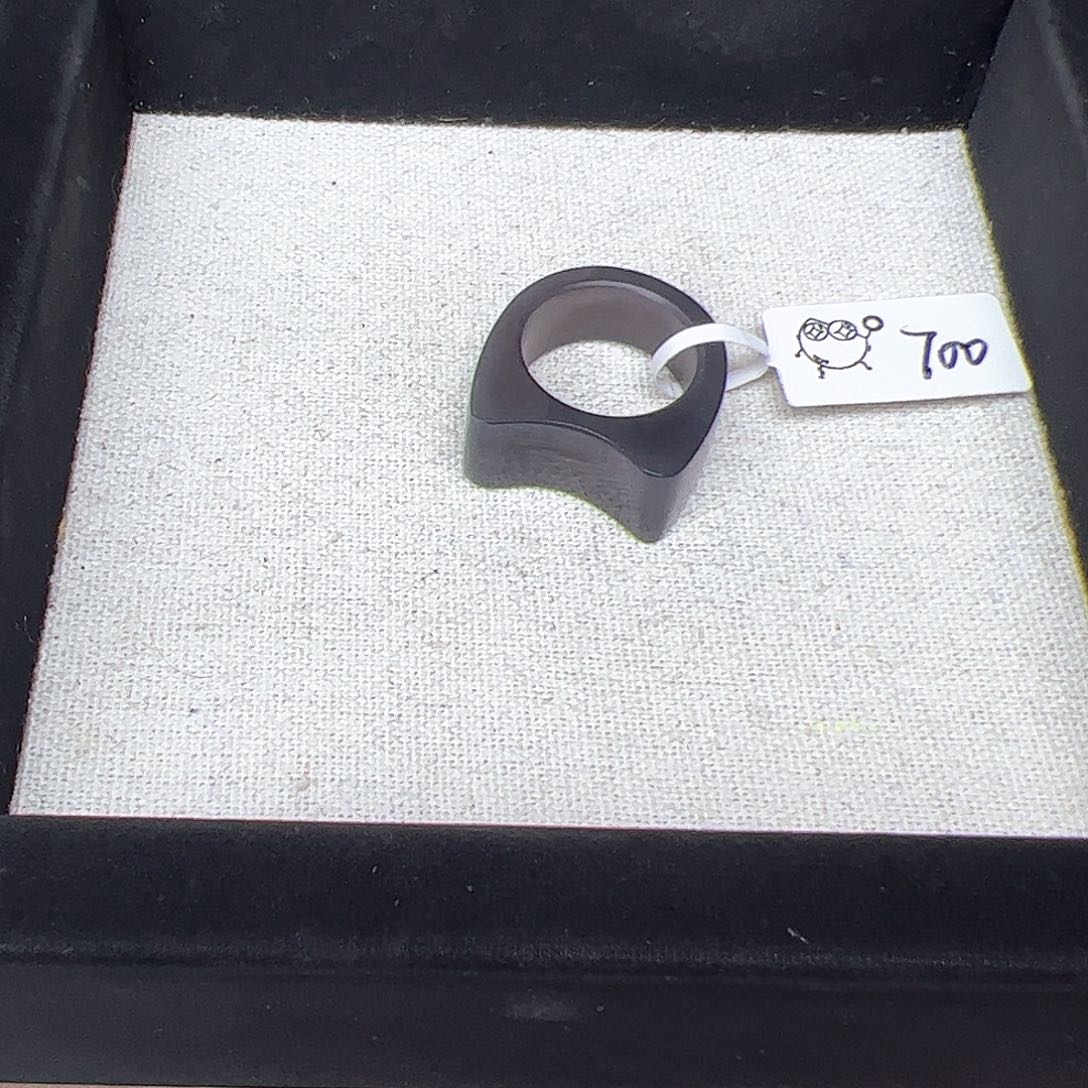 和田玉戒指未镶嵌13号葡萄糖霜猫猫戒