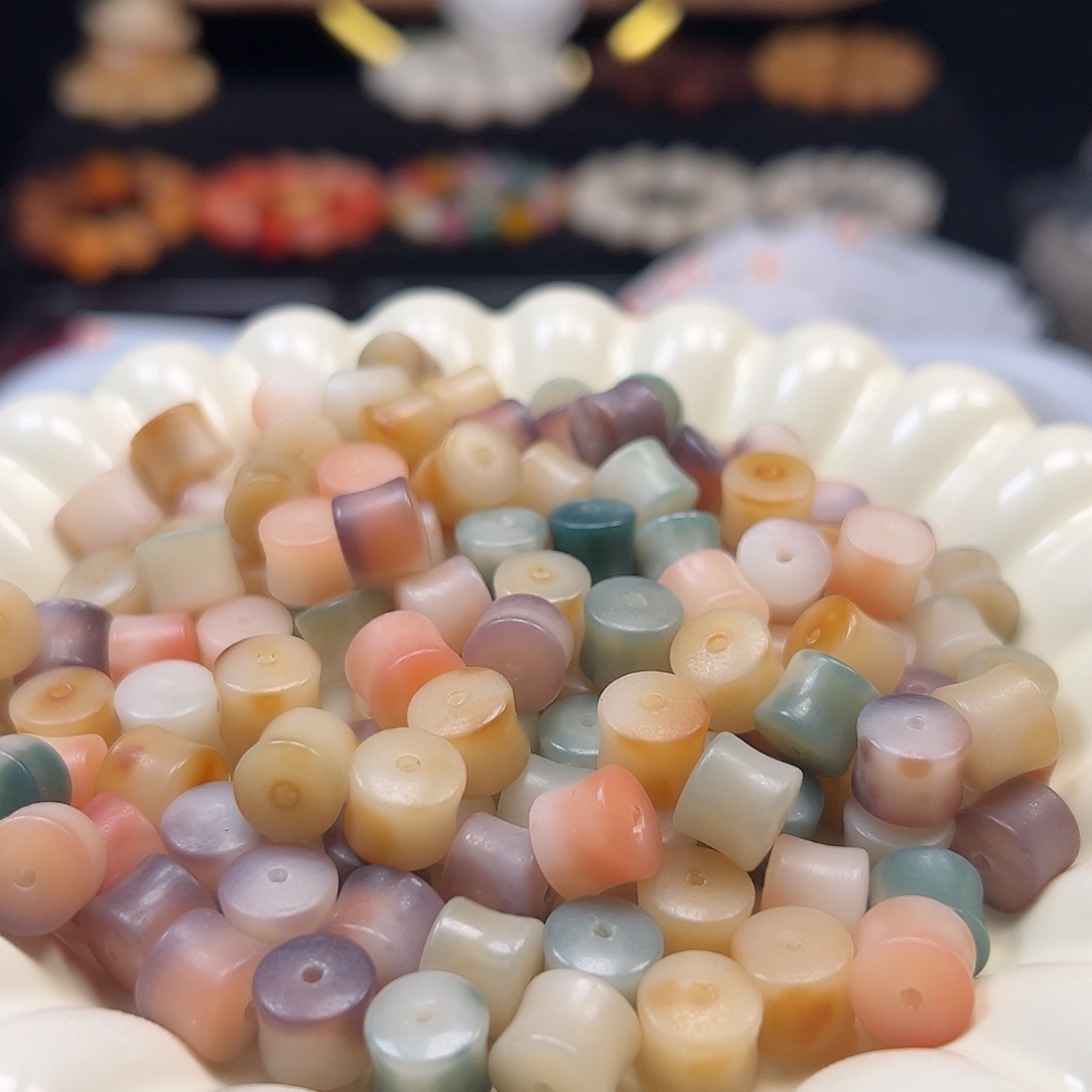 菩提根/象牙果手串卡10非料花皮竹节110颗