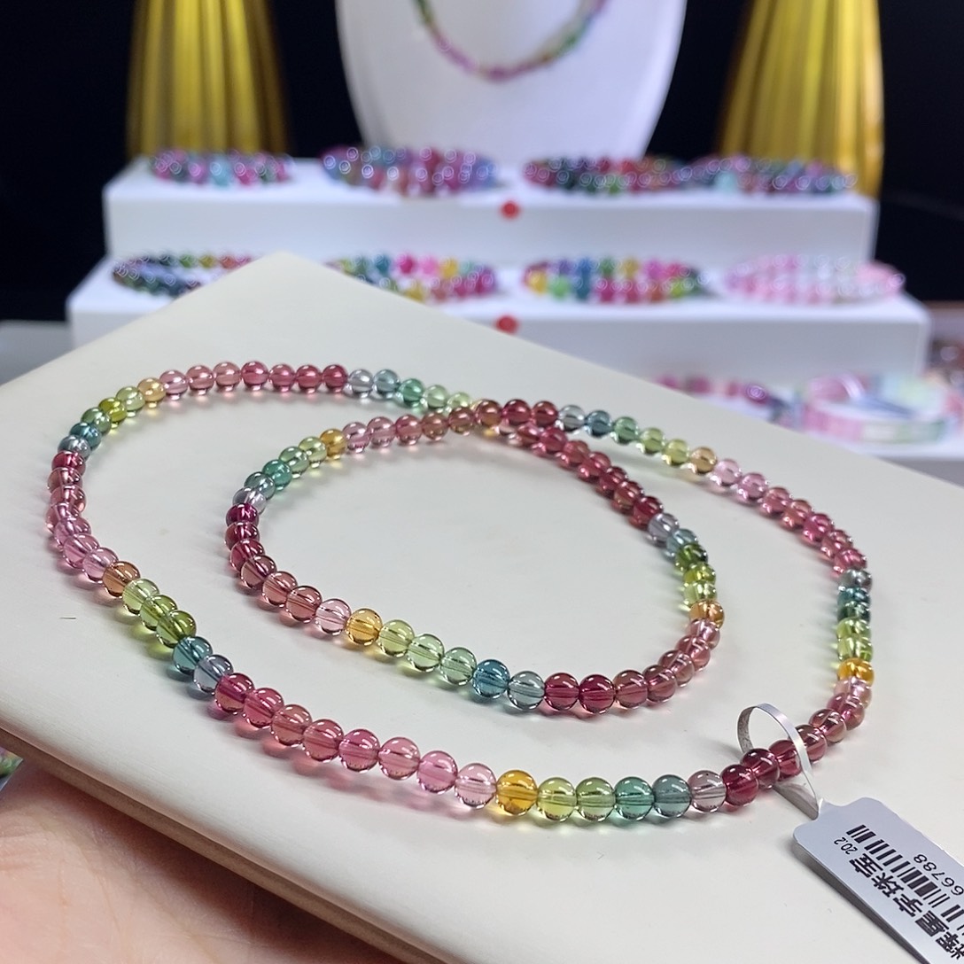 未镶嵌手链碧玺纯净三圈