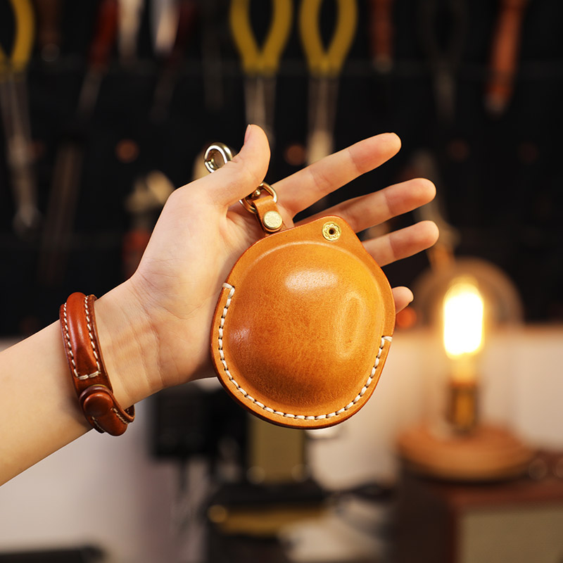 牛二家手工制作植鞣牛皮 定型耳机包