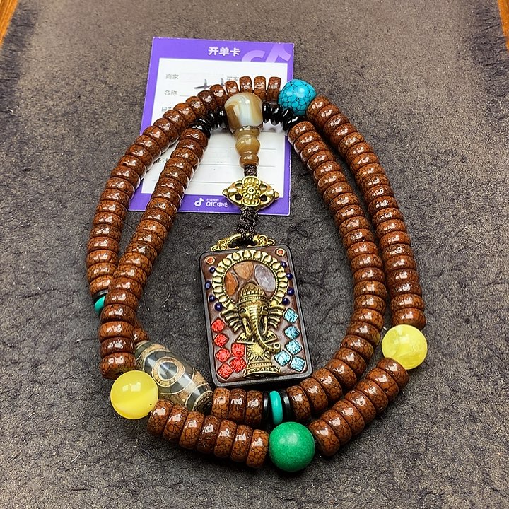 二***陈吊坠星月菩提脖挂