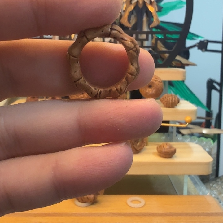 桃核手工雕刻古竹