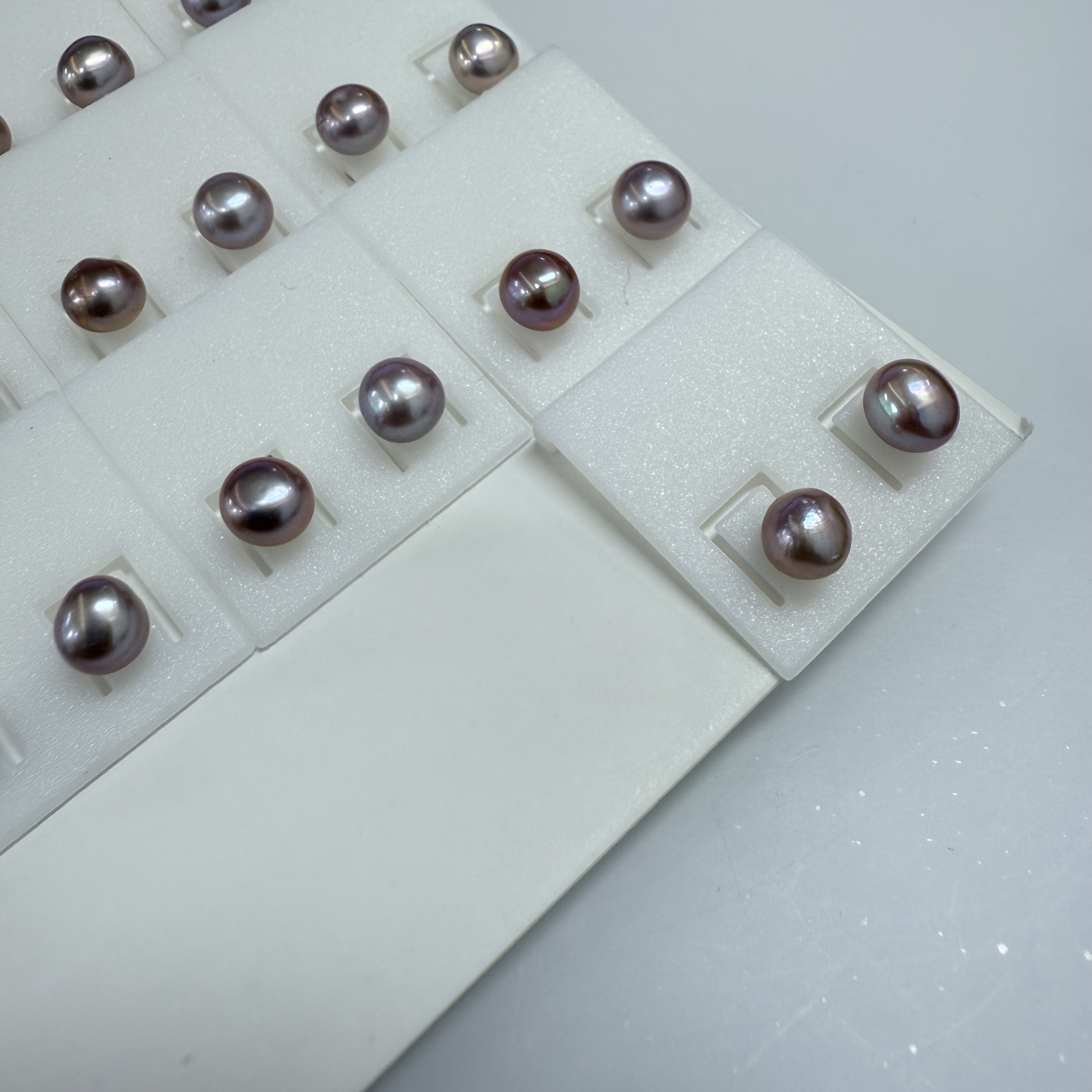 925天然曼塔玫瑰珍珠耳钉6m+*（多样性单个发货）