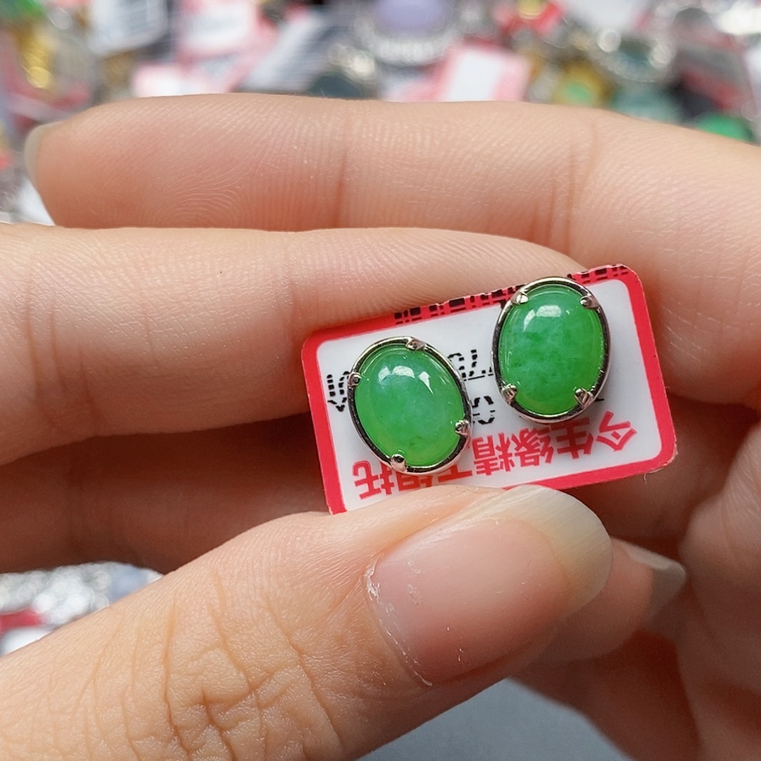 翡翠银S925镶嵌戒指