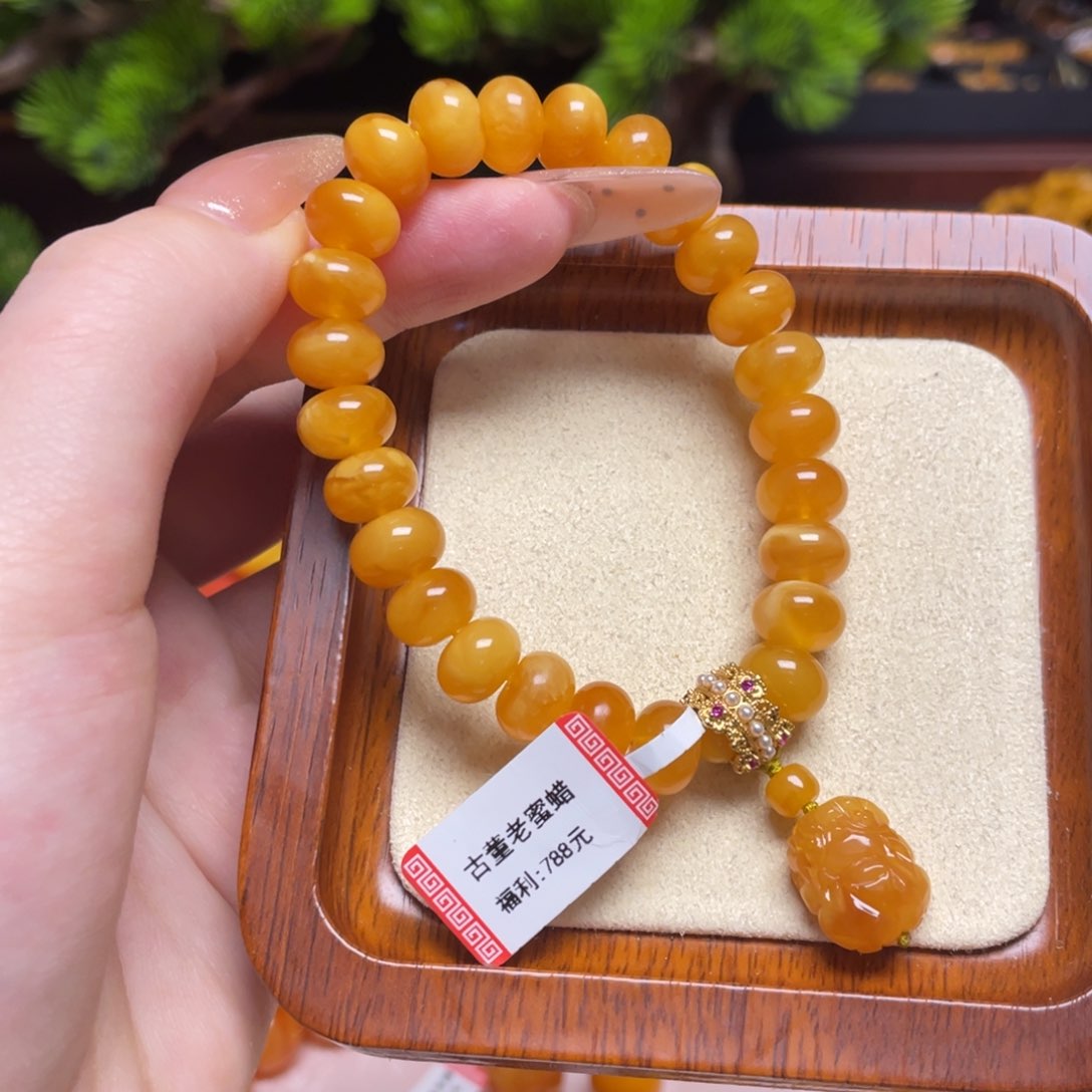 蜜蜡手链未镶嵌手串