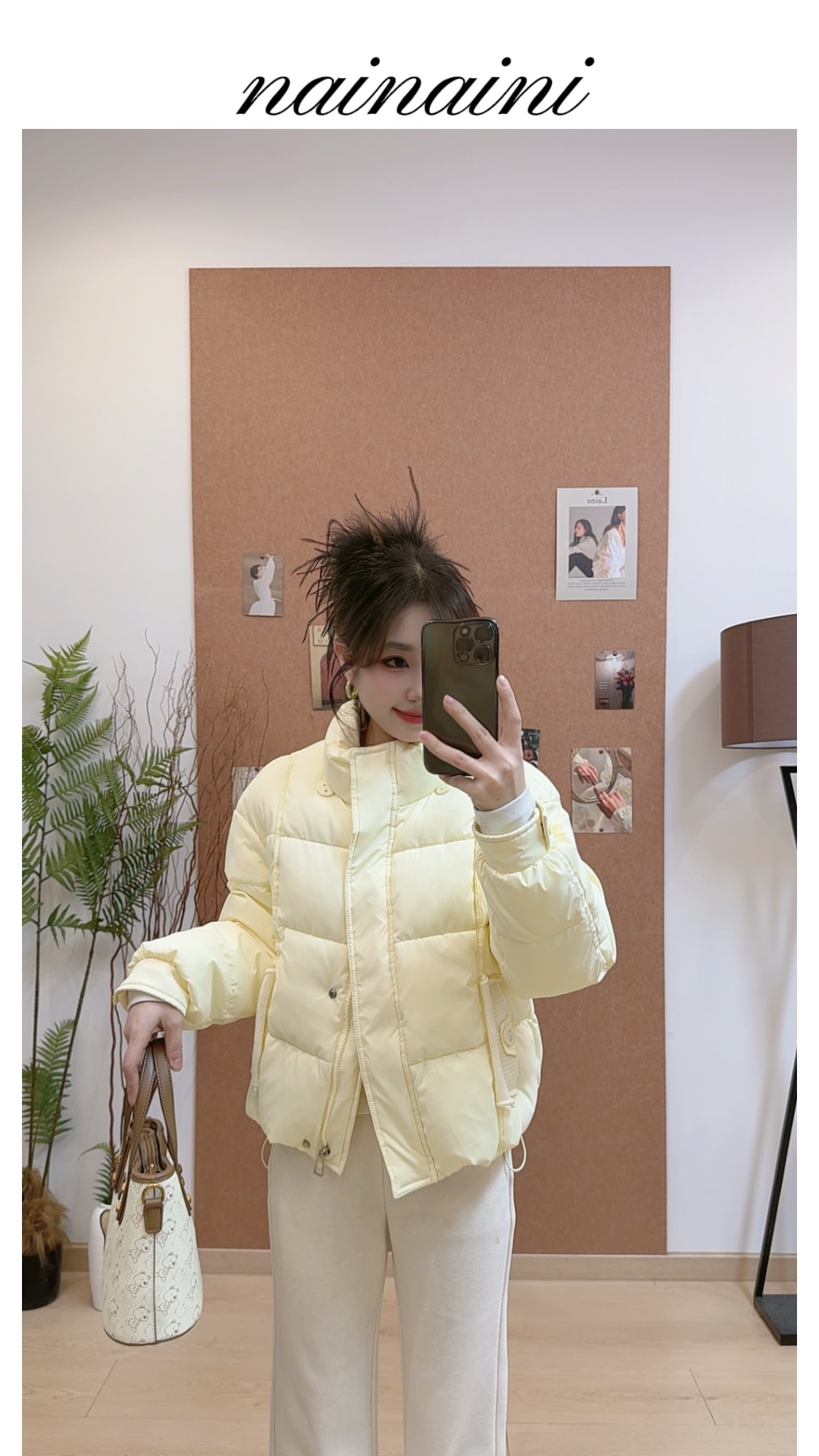 奈奈妮【冰糖梨】棉服外套女2025冬季小个子保暖时尚百搭7651