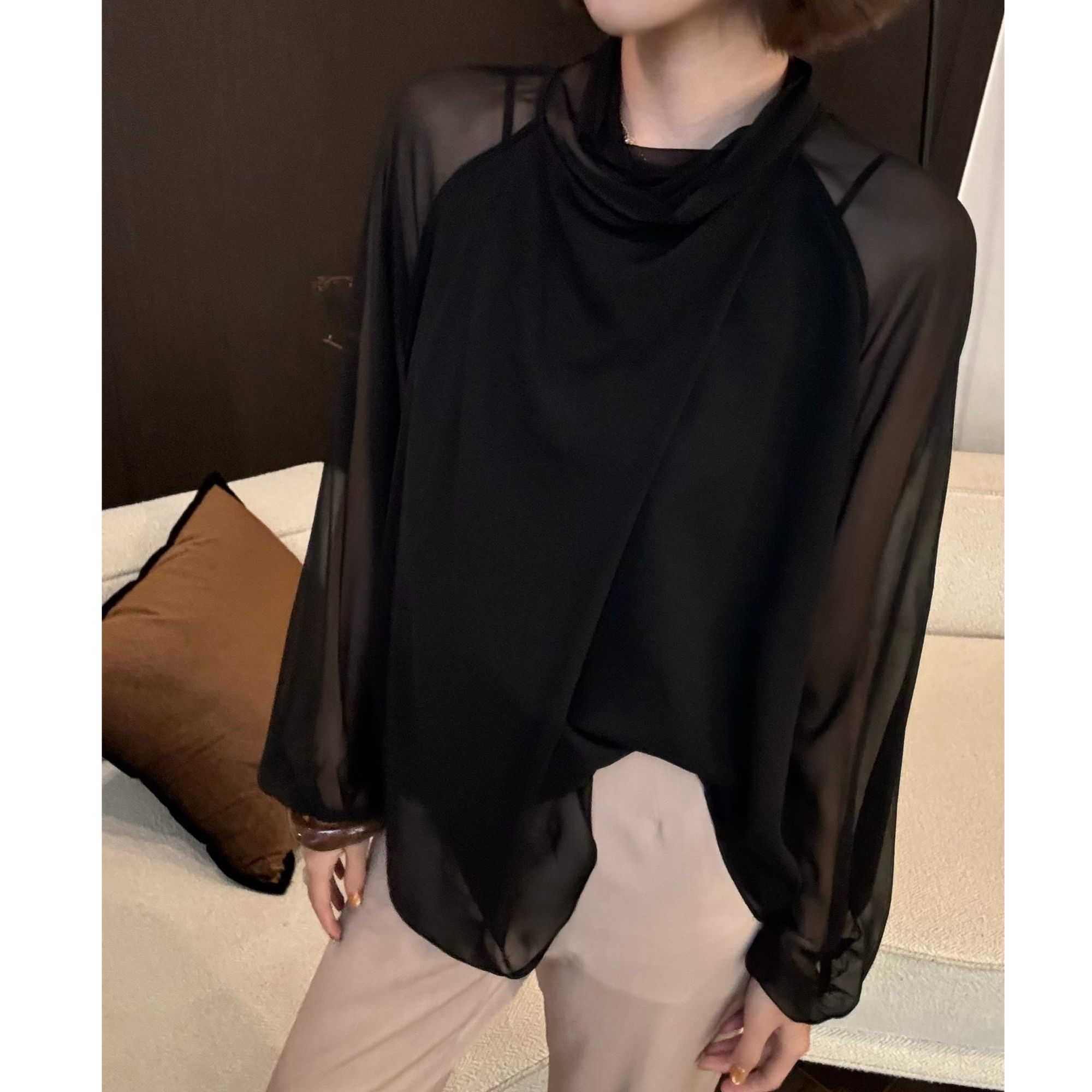 ViniFF薇妮｜【反季】182前拼接衬衫WA5XC006