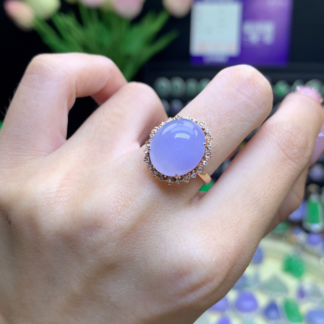 翡翠颈饰18K金镶嵌天然