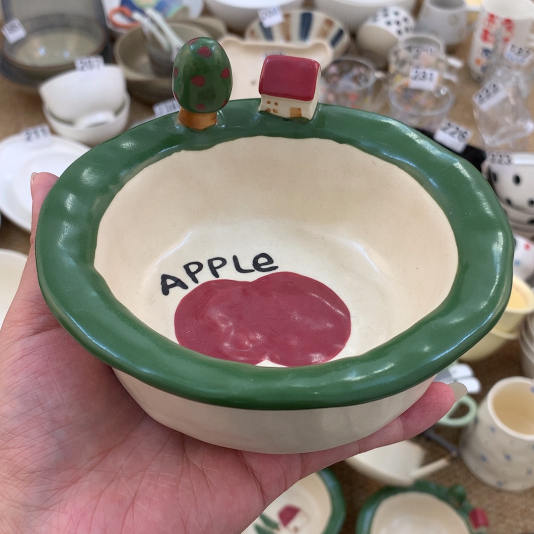 树房子碗-苹果图案1个装