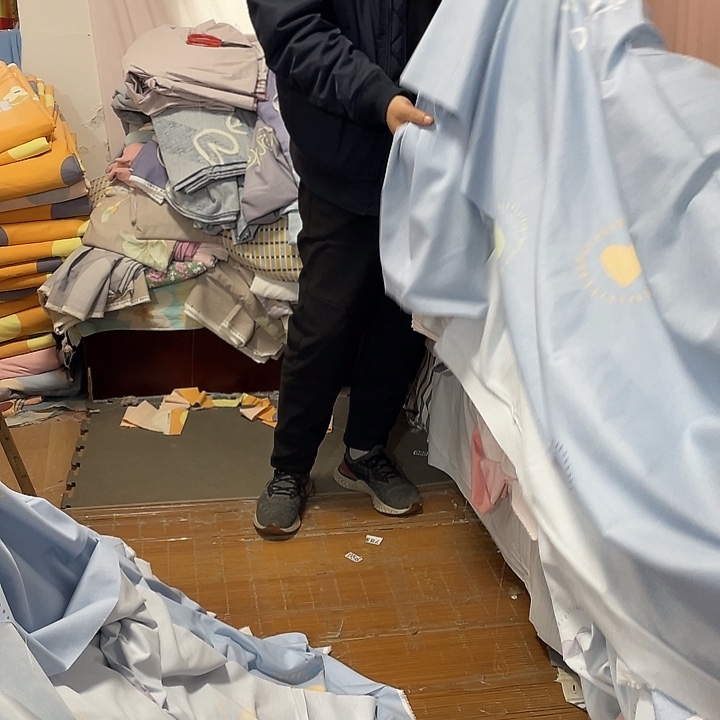 棉长绒棉蓝色爱心5米