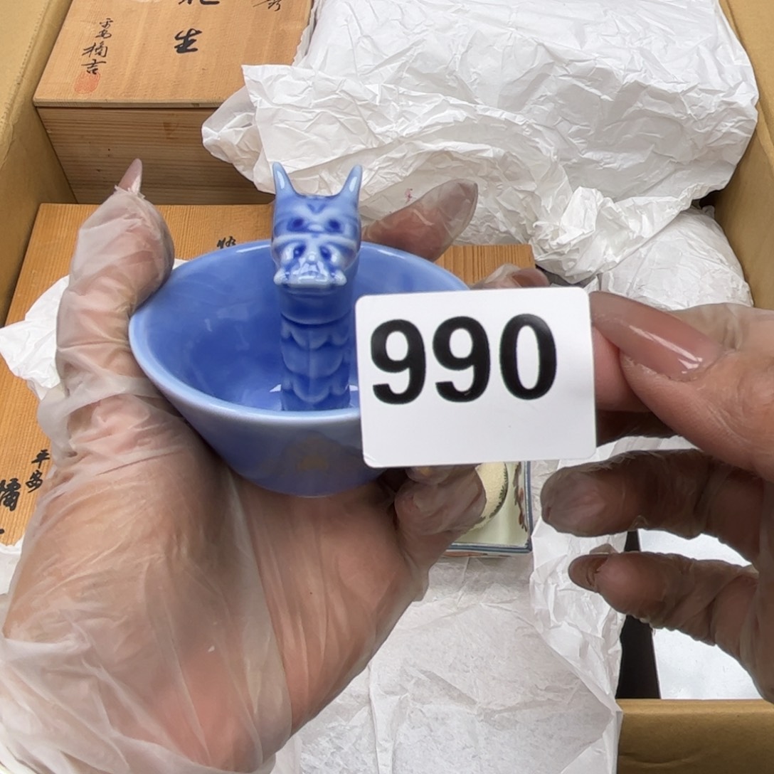 瓷片摆件工艺品摆件666