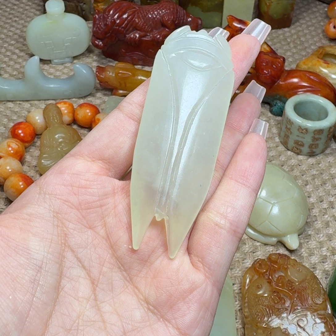 白玉菩提吊坠挂件