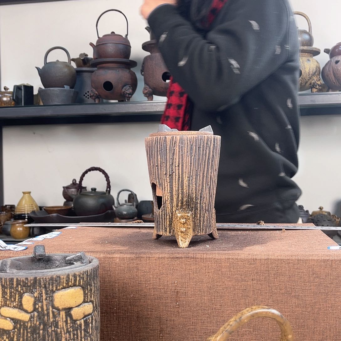 紫泥茶壶紫砂粗陶茶器