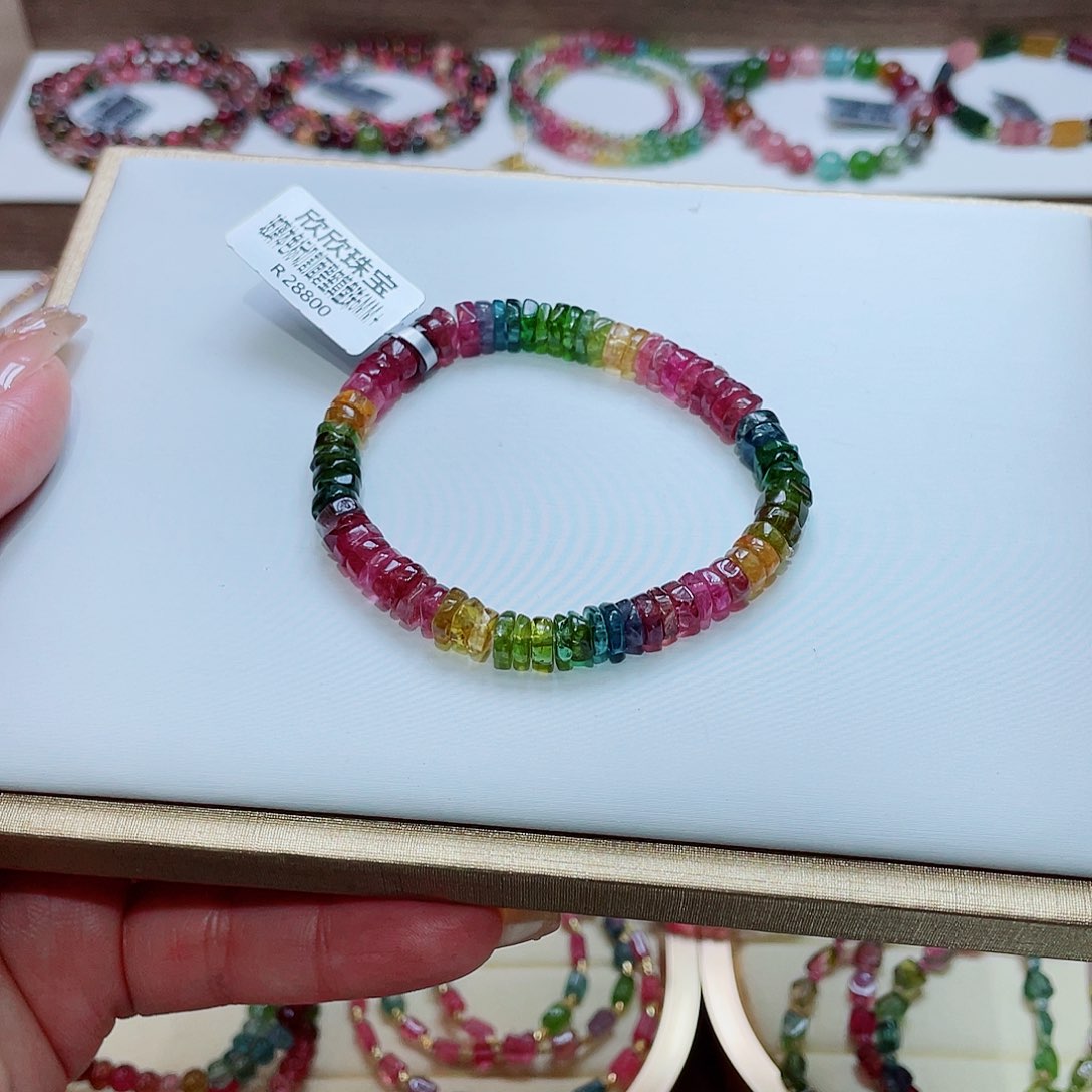 碧玺手串未镶嵌多样性发其一