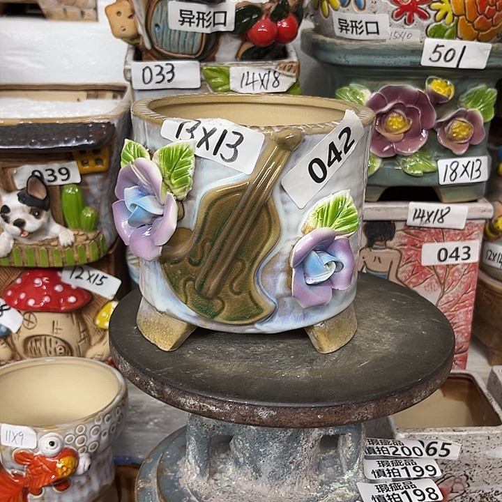 粗陶材质多肉花盆