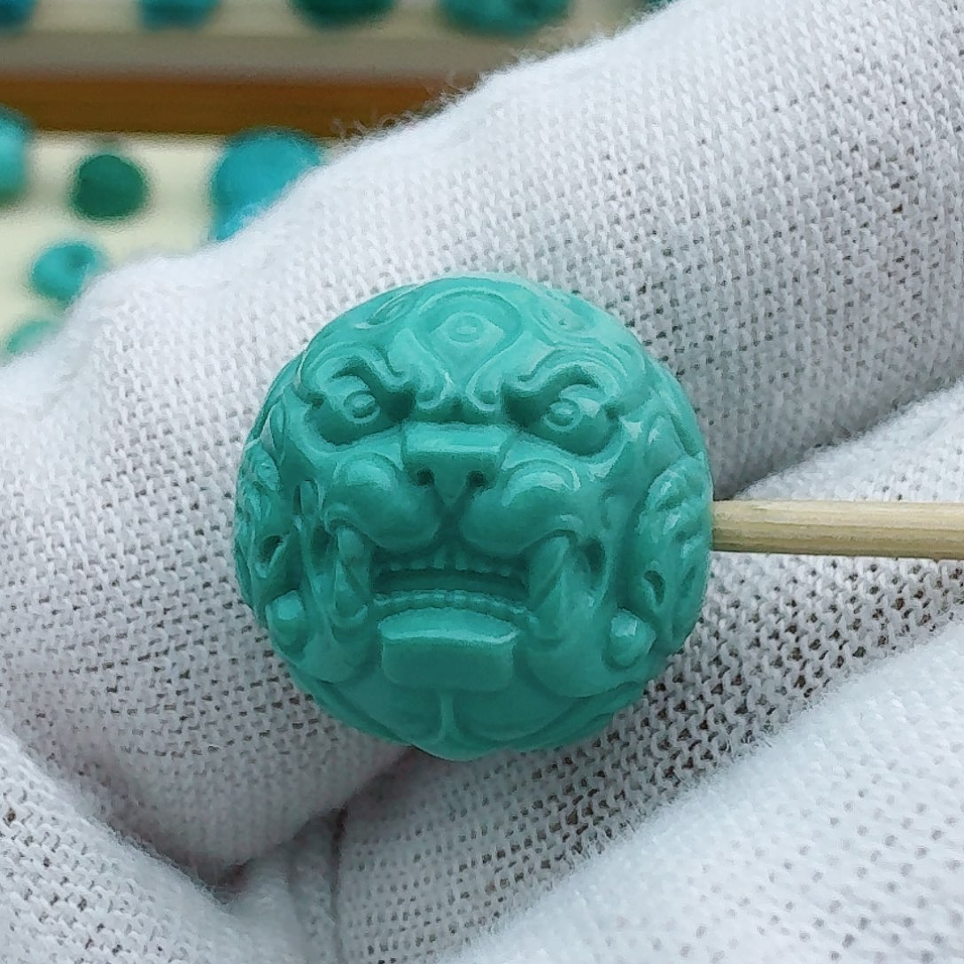 绿松石貔貅珠14.7未镶嵌