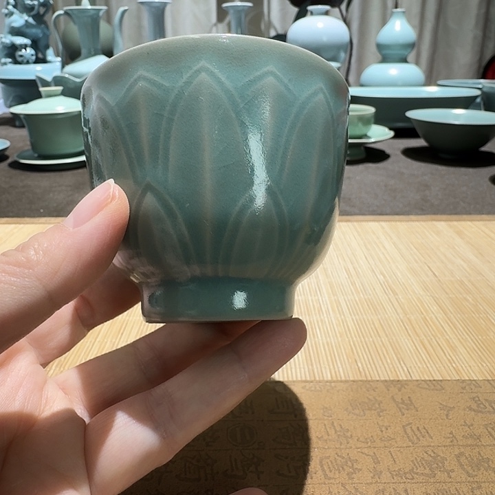陶其他全手工，莲花杯