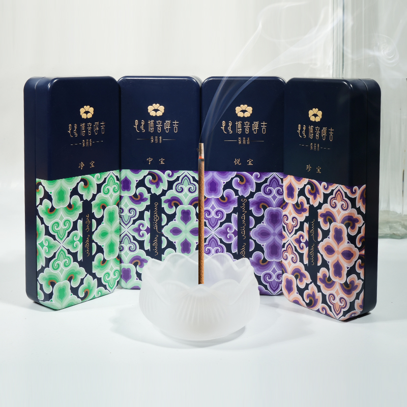 敦布仁钦非遗经典四宝蒙香线香珍宝悦宝宁宝净宝