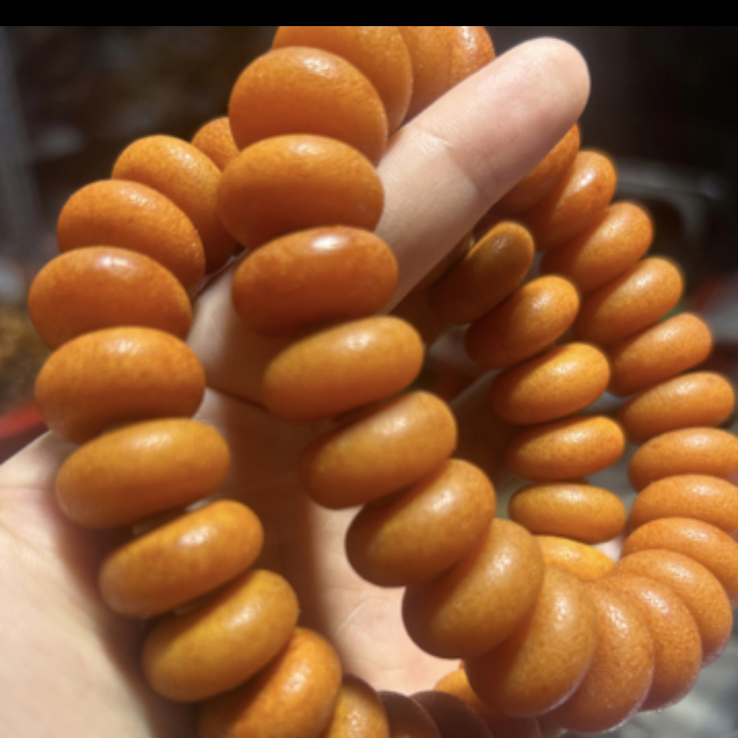 【质检发货】 18mm橘皮算盘珠手串多样性发其一