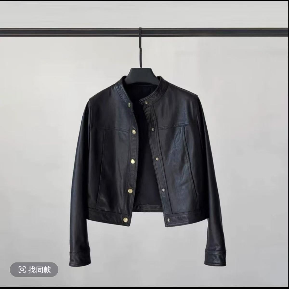 722J海宁真皮皮衣女短款皮夹克机车服皮衣外套女TD