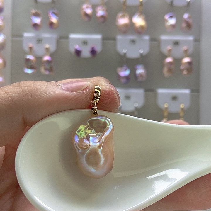 银S925镶嵌淡水珍珠颈饰10