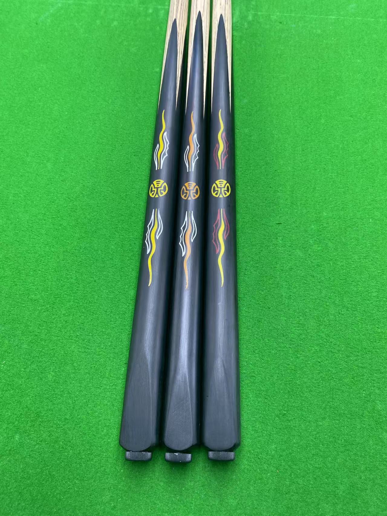 烈日系列一体通杆适合中式黑八斯诺克使用手工制做镶嵌工艺台球杆
