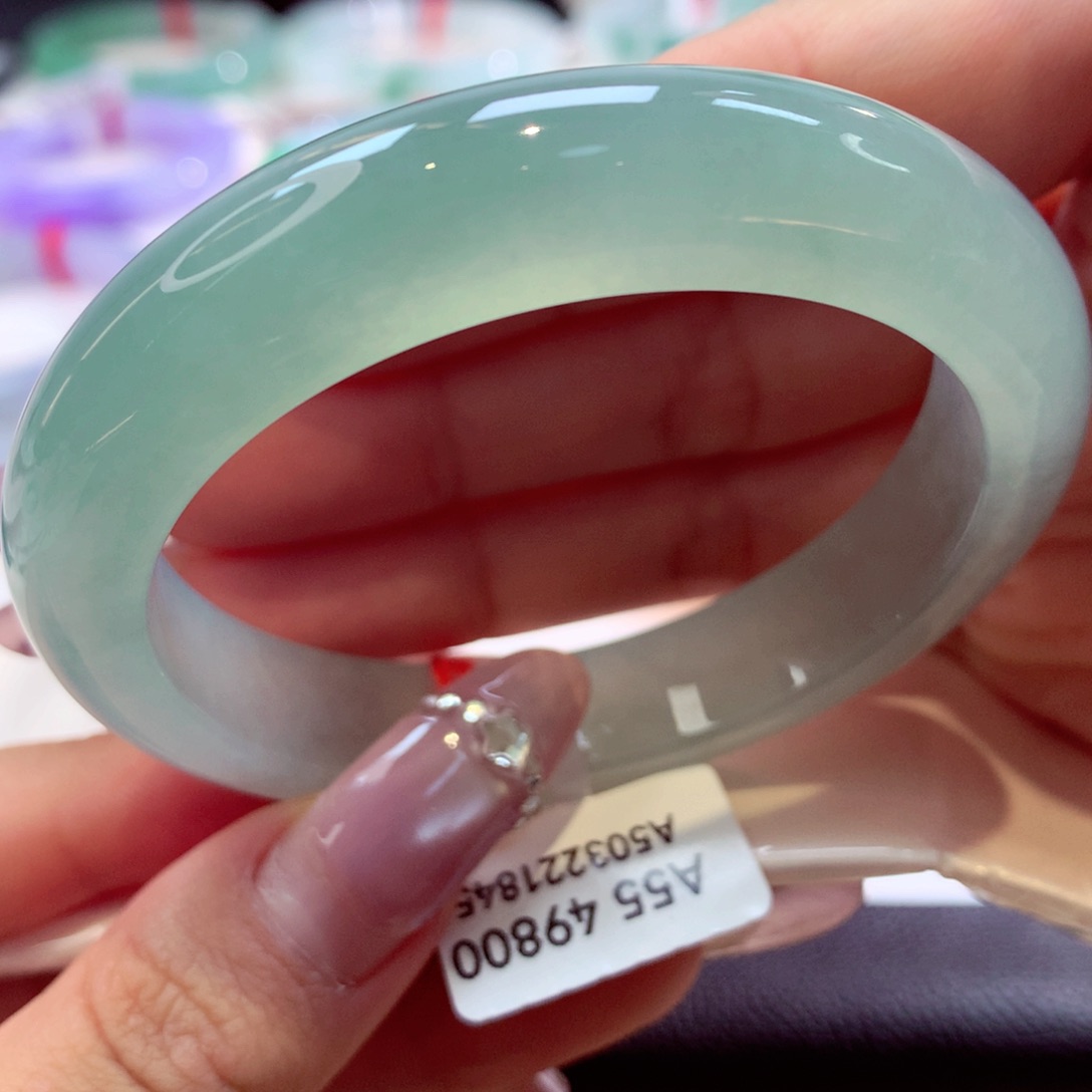 未镶嵌手镯翡翠正圈4号66