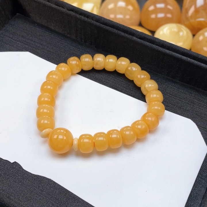 蜜蜡裸石未镶嵌蜜蜡手串