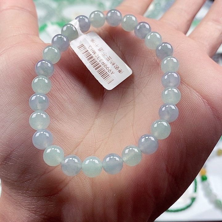 翡翠手链未镶嵌卡7+