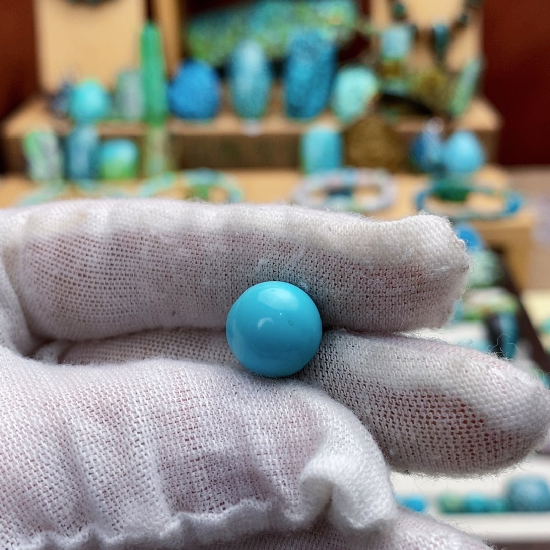 定制绿松石高瓷蓝圆珠