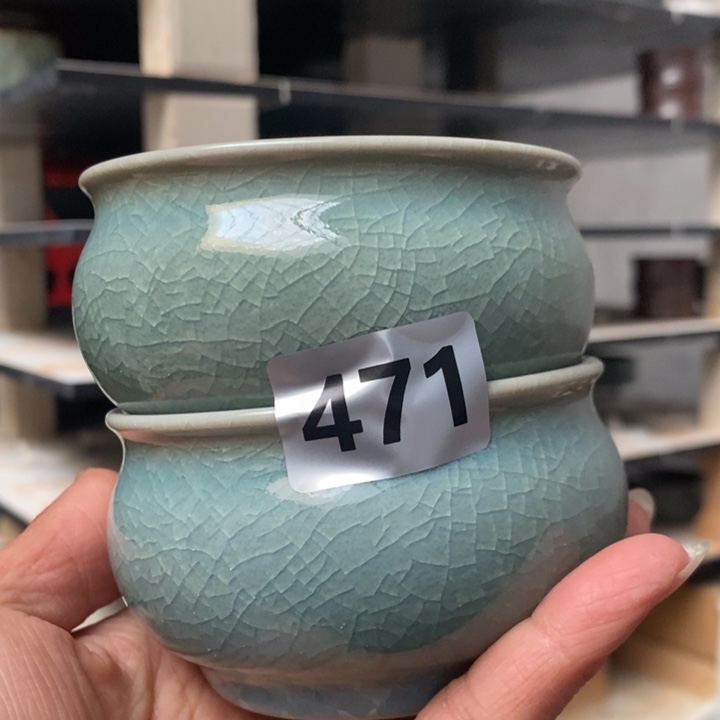 风***陶摆件原款釉原产地汝瓷杯子