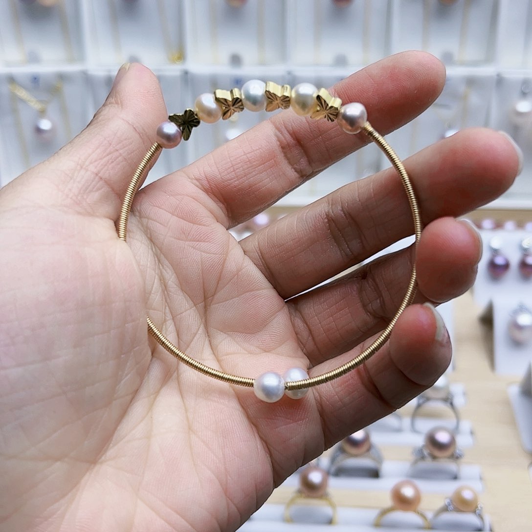 淡水珍珠手镯合金