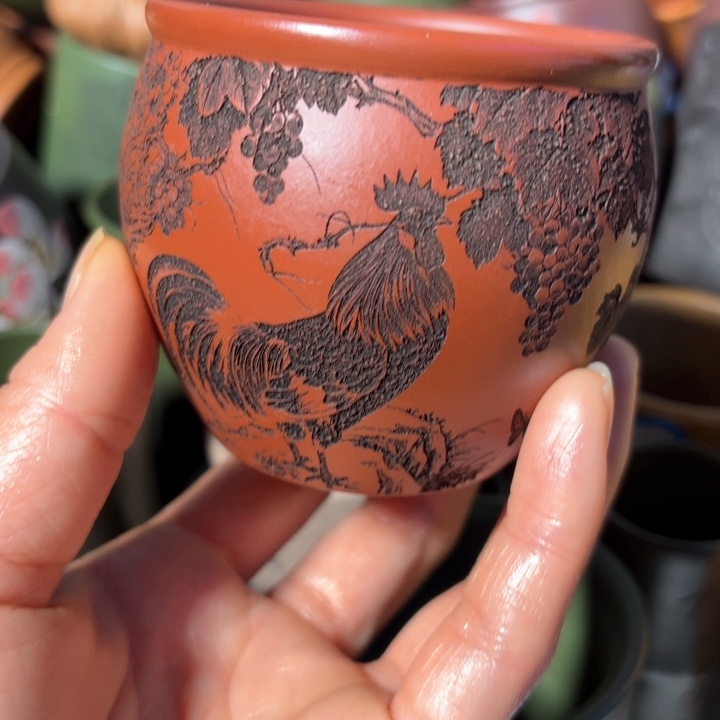 紫砂茶杯紫砂福利主人杯福利放漏