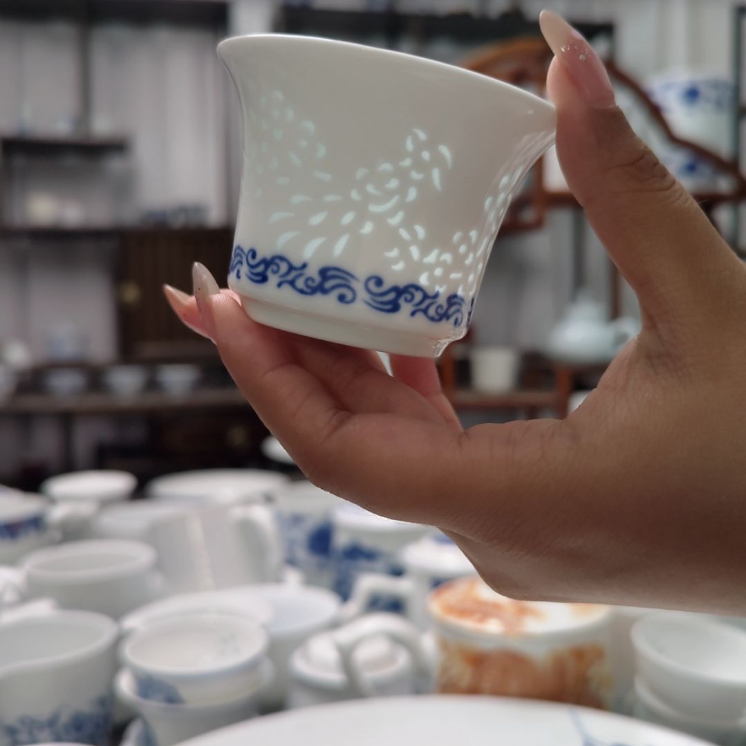 瓷喜上眉梢茶托一个景德镇