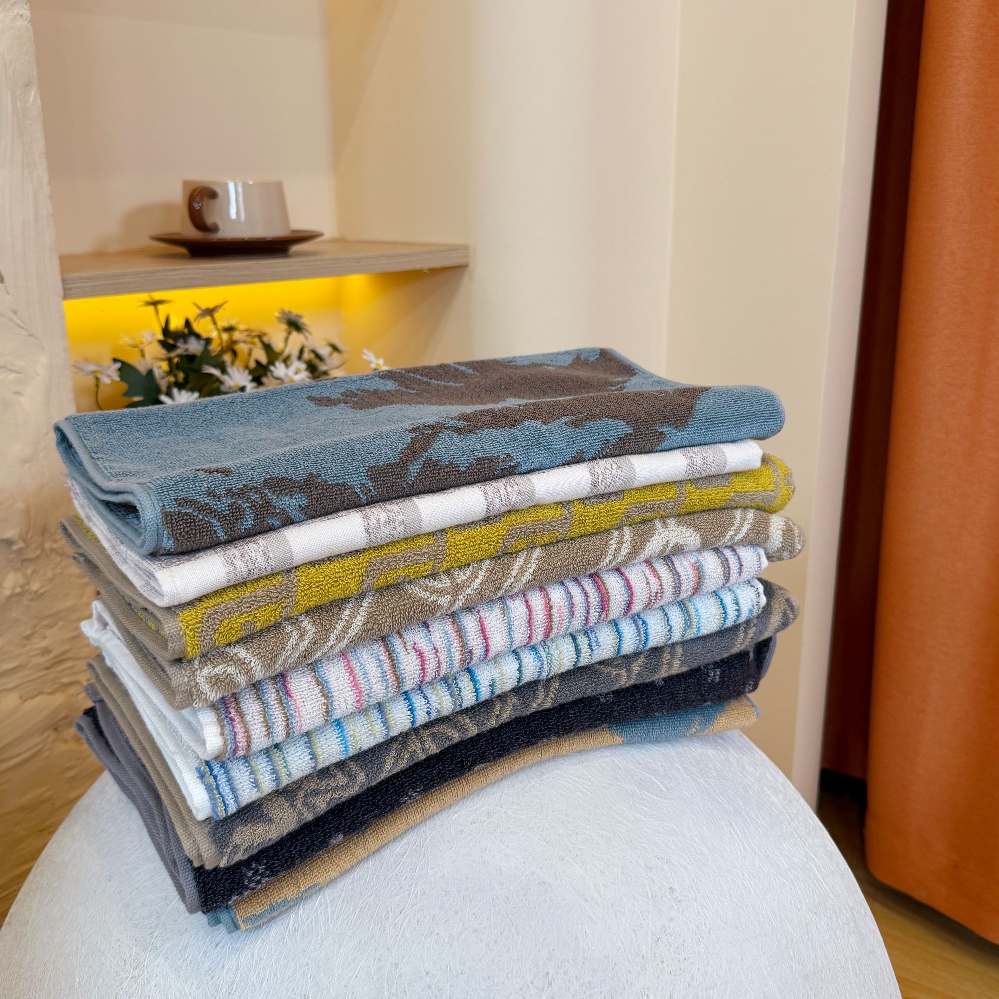 M【纯棉4条装】透气吸水家用可爱柔软速干毛巾